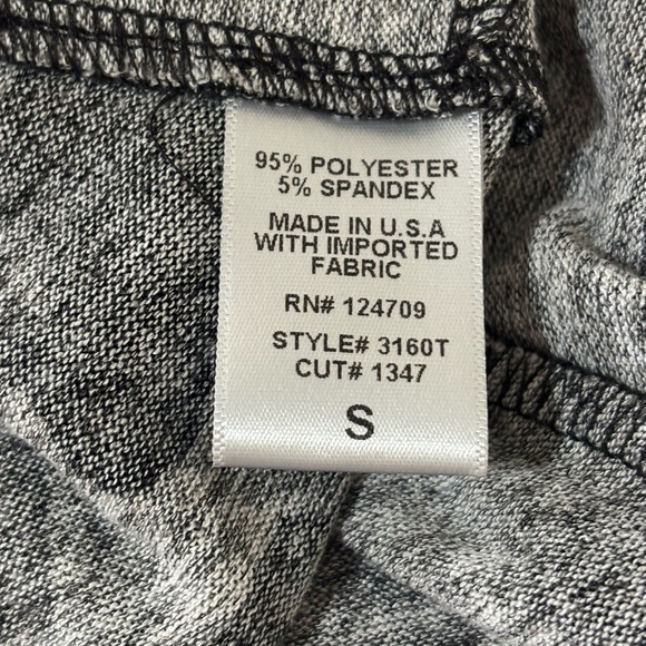 IC By Connie K Sz S Black/Gray Print Lagenlook Tunic Attached Scarf - Picture 6 of 6